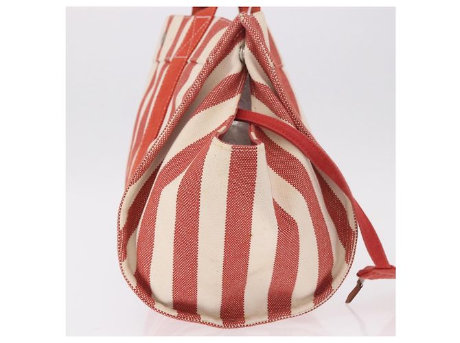 Hermès Borsa HERMES Cannes in tela rosso argento 184181A - vista 4