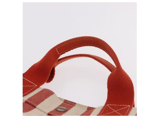 Hermès Borsa HERMES Cannes in tela rosso argento 184181A - vista 9