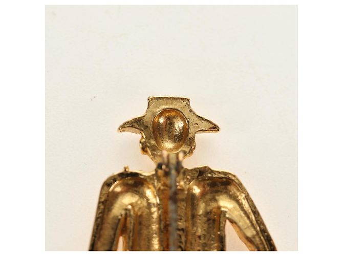 Spilla CHANEL Mademoiselle metall Gold Tone CC Auth 184687V - vista 9