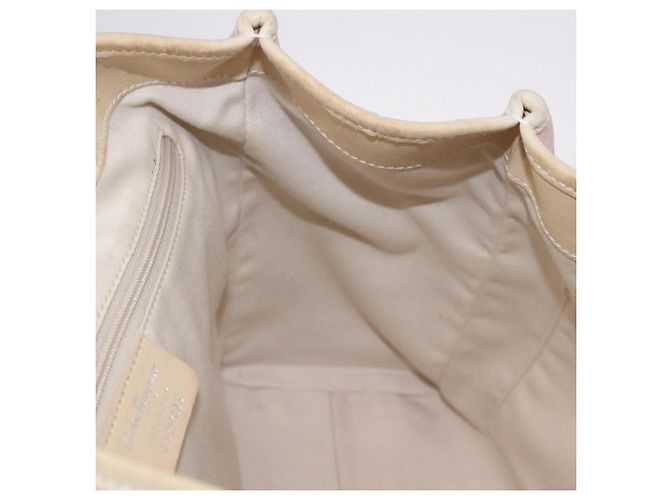 Borsa Salvatore Ferragamo Gancini in Pelle e PVC Rosa Argento Auth BA13376 - vista 17