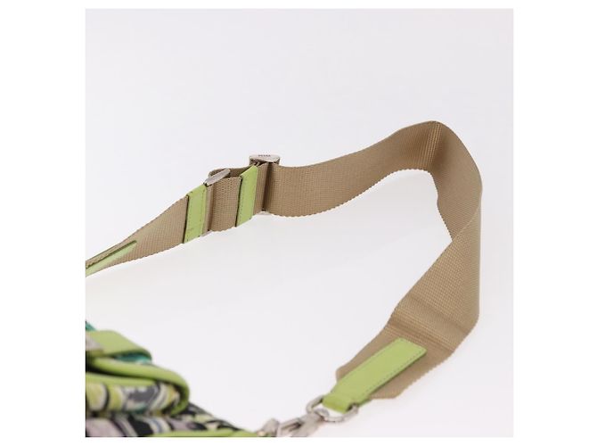 Borsa a Spalla PRADA Nylon Verde Argento Autentica 184559V - vista 14