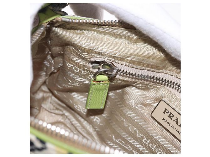 Borsa a Spalla PRADA Nylon Verde Argento Autentica 184559V - vista 23