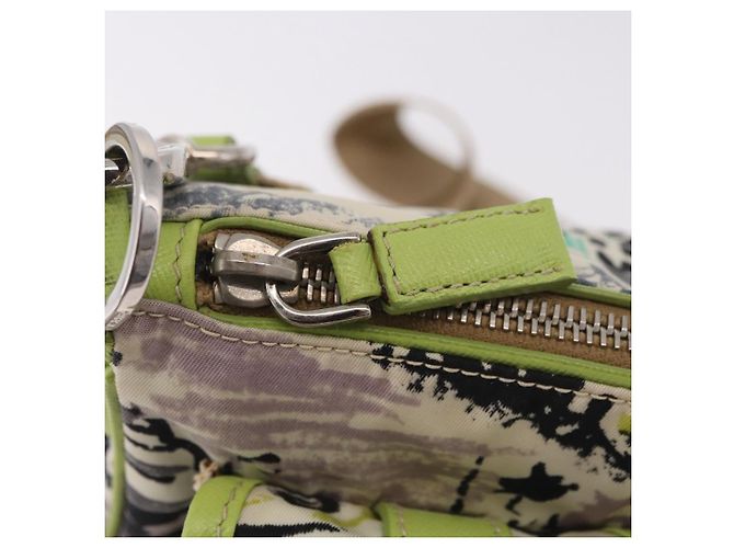 Borsa a Spalla PRADA Nylon Verde Argento Autentica 184559V - vista 8