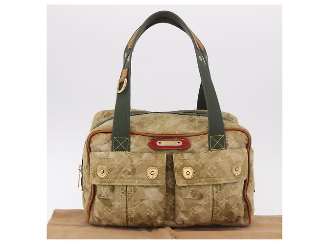 LOUIS VUITTON Monogram Fragrance Jasmine Hand Bag Khaki M95772 LV Auth 185452SAV Cachi - vista 12