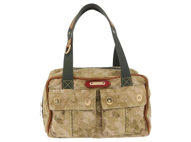 LOUIS VUITTON Monogram Fragrance Jasmine Hand Bag Khaki M95772 LV Auth 185452SAV Cachi - vista 13
