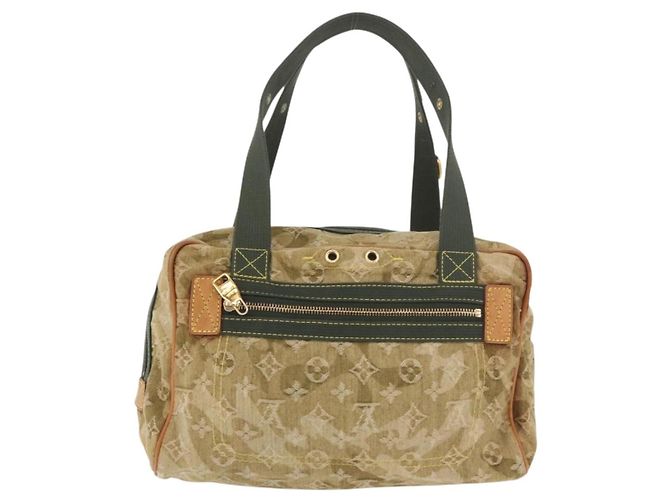 LOUIS VUITTON Monogram Fragrance Jasmine Hand Bag Khaki M95772 LV Auth 185452SAV Cachi - vista 2