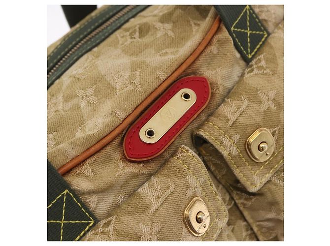 LOUIS VUITTON Monogram Fragrance Jasmine Hand Bag Khaki M95772 LV Auth 185452SAV Cachi - vista 20