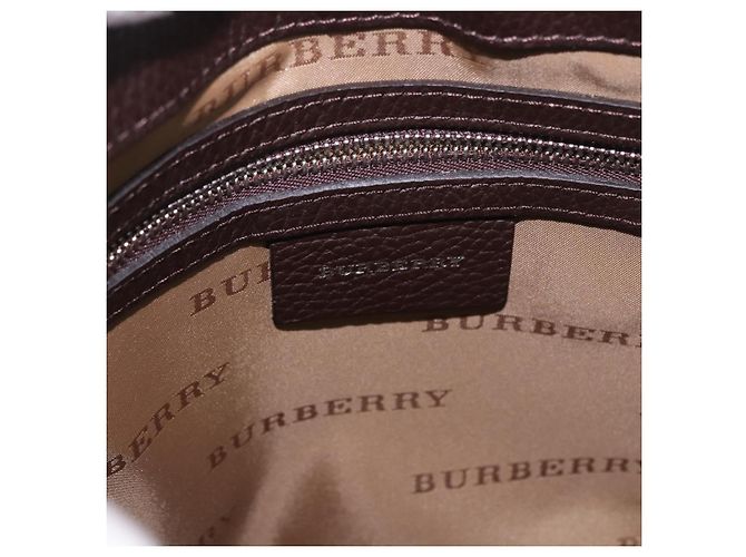 Borsa a Spalla BURBERRY Nova Check in Tela Beige Silver Auth 184474A Argento - vista 10