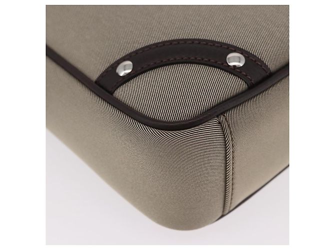Borsa a Spalla BURBERRY Nova Check in Tela Beige Silver Auth 184474A Argento - vista 14