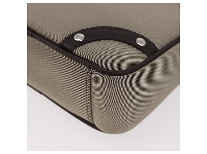 Borsa a Spalla BURBERRY Nova Check in Tela Beige Silver Auth 184474A Argento - vista 15