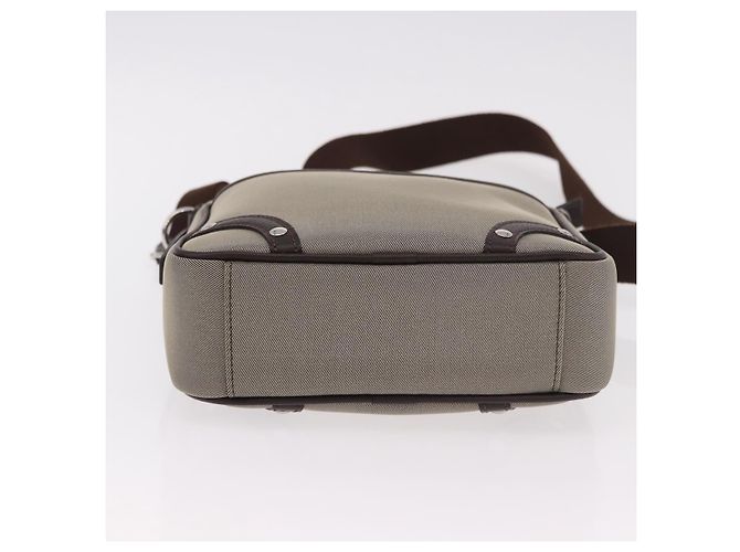 Borsa a Spalla BURBERRY Nova Check in Tela Beige Silver Auth 184474A Argento - vista 5