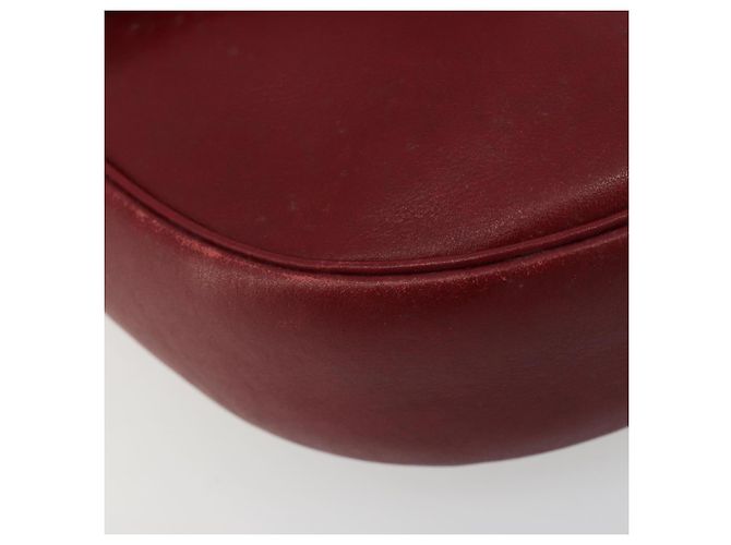 Bolsa de Ombro GUCCI em Couro Vermelho Ouro 007 261 0081 Auth BA13384 Dourado - vista 14