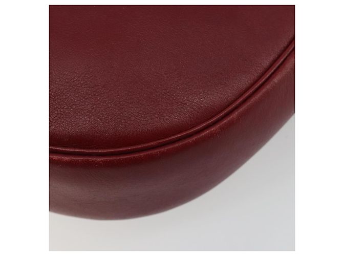 Bolsa de Ombro GUCCI em Couro Vermelho Ouro 007 261 0081 Auth BA13384 Dourado - vista 15