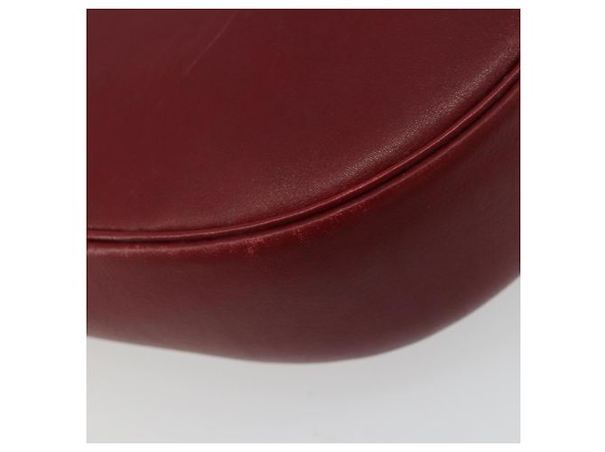 Bolsa de Ombro GUCCI em Couro Vermelho Ouro 007 261 0081 Auth BA13384 Dourado - vista 16