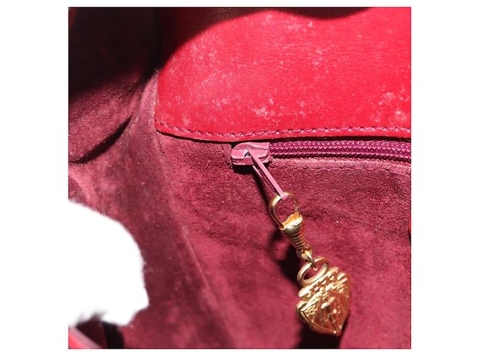 Bolsa de Ombro GUCCI em Couro Vermelho Ouro 007 261 0081 Auth BA13384 Dourado - vista 21