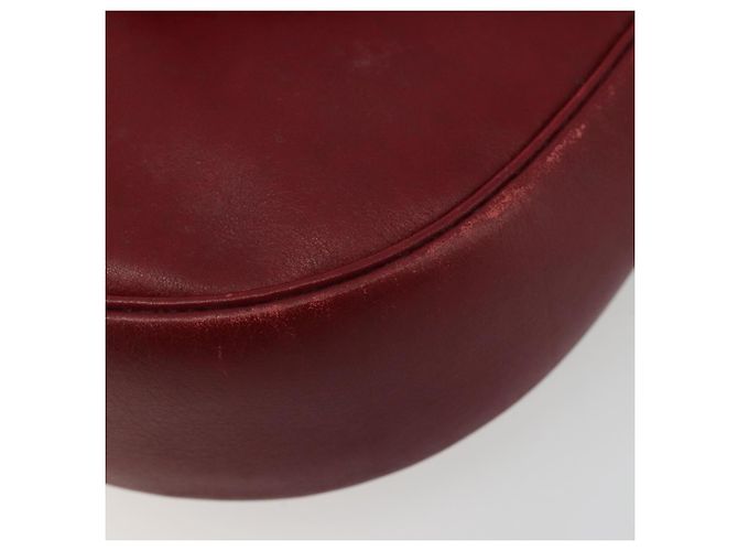 Bolsa de Ombro GUCCI em Couro Vermelho Ouro 007 261 0081 Auth BA13384 Dourado - vista 9