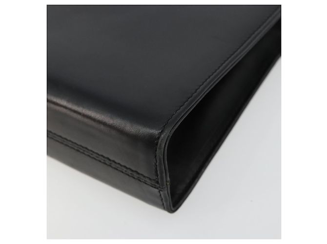 Borsa a Spalla Salvatore Ferragamo Gancini in Pelle Nera e Oro Auth 185103A Nero D'oro - vista 9