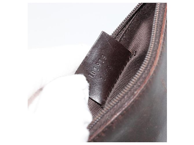 Borsa Tote GUCCI GG Canvas Marrone Argento 101919 Auth 184501 - vista 12