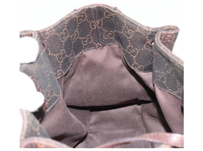 Borsa Tote GUCCI GG Canvas Marrone Argento 101919 Auth 184501 - vista 17