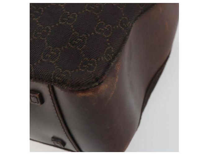 Borsa Tote GUCCI GG Canvas Marrone Argento 101919 Auth 184501 - vista 9