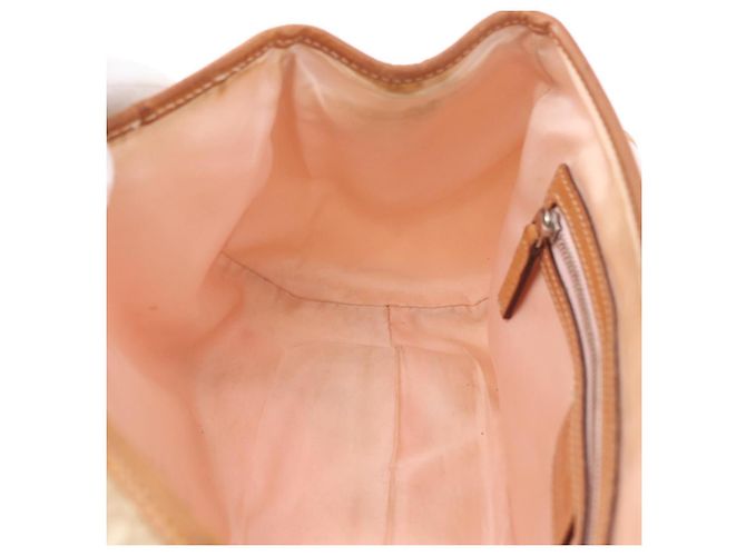 Borsa Christian Dior Trotter Canvas Romantic Chain Ivory Silver Auth 184735A Argento Crudo - vista 22
