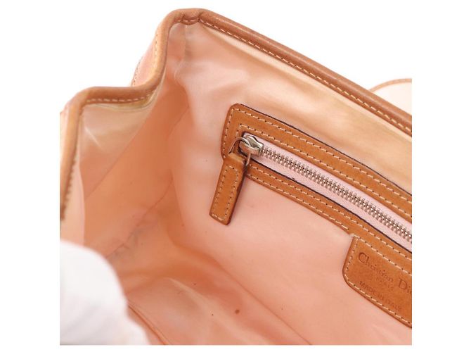 Borsa Christian Dior Trotter Canvas Romantic Chain Ivory Silver Auth 184735A Argento Crudo - vista 23