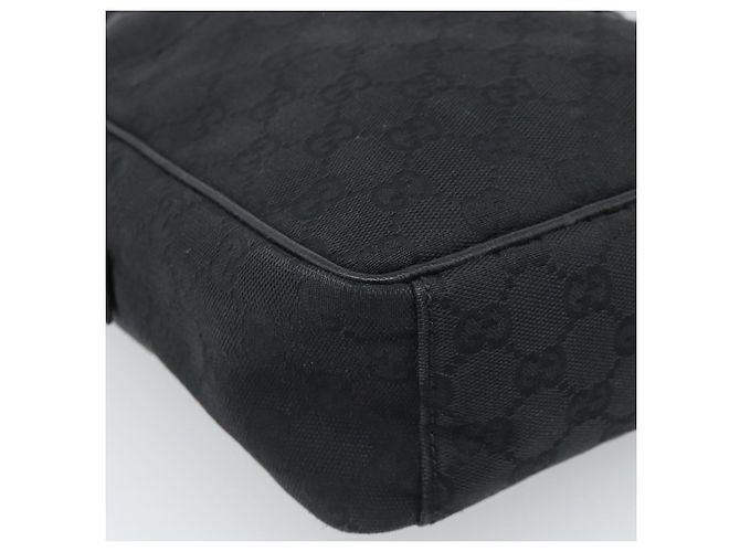 Borsa a Spalla GUCCI GG Canvas Nera Argento 122759 Auth ar13952 Nero - vista 14