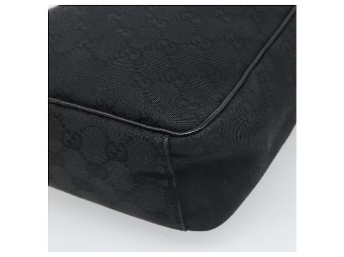 Borsa a Spalla GUCCI GG Canvas Nera Argento 122759 Auth ar13952 Nero - vista 15