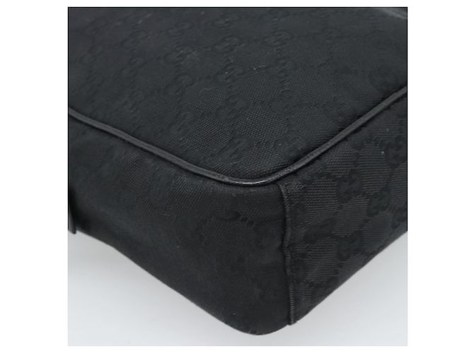 Borsa a Spalla GUCCI GG Canvas Nera Argento 122759 Auth ar13952 Nero - vista 16