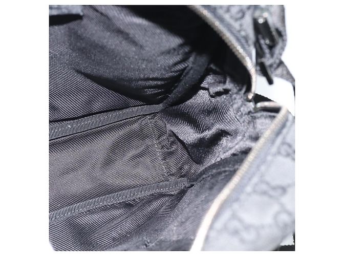 Borsa a Spalla GUCCI GG Canvas Nera Argento 122759 Auth ar13952 Nero - vista 18