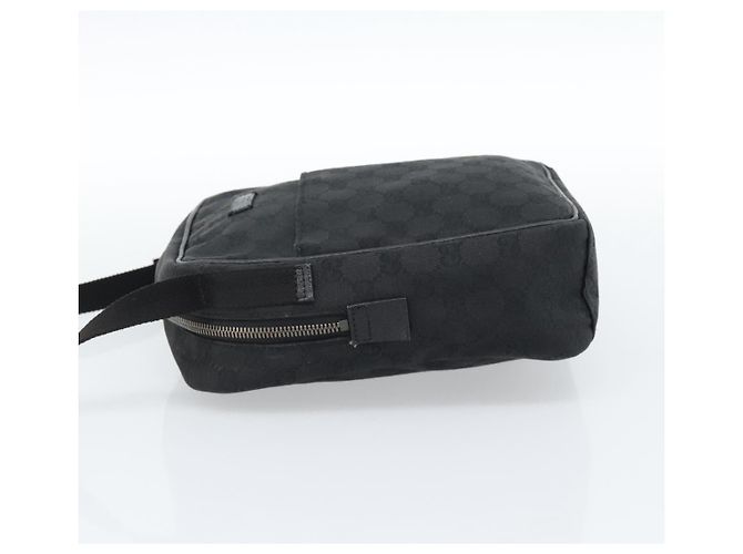 Borsa a Spalla GUCCI GG Canvas Nera Argento 122759 Auth ar13952 Nero - vista 3