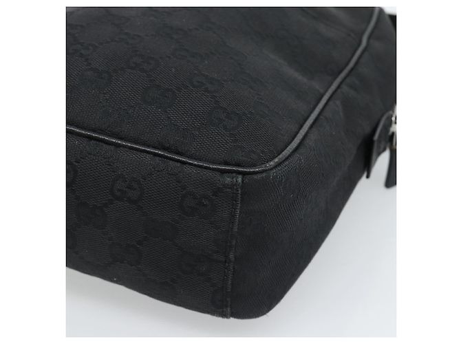 Borsa a Spalla GUCCI GG Canvas Nera Argento 122759 Auth ar13952 Nero - vista 9