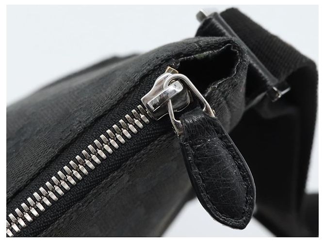 Borsa a Spalla GUCCI GG Canvas Nera Argento 114273 Auth bs35495 Nero - vista 10