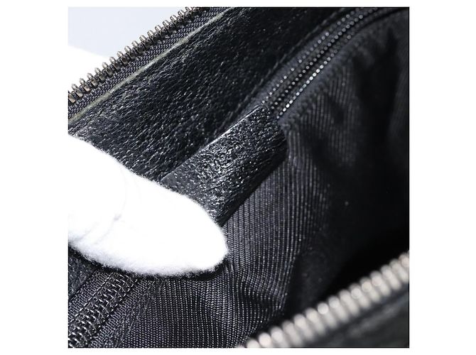 Borsa a Spalla GUCCI GG Canvas Nera Argento 114273 Auth bs35495 Nero - vista 12