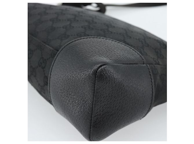 Borsa a Spalla GUCCI GG Canvas Nera Argento 114273 Auth bs35495 Nero - vista 15