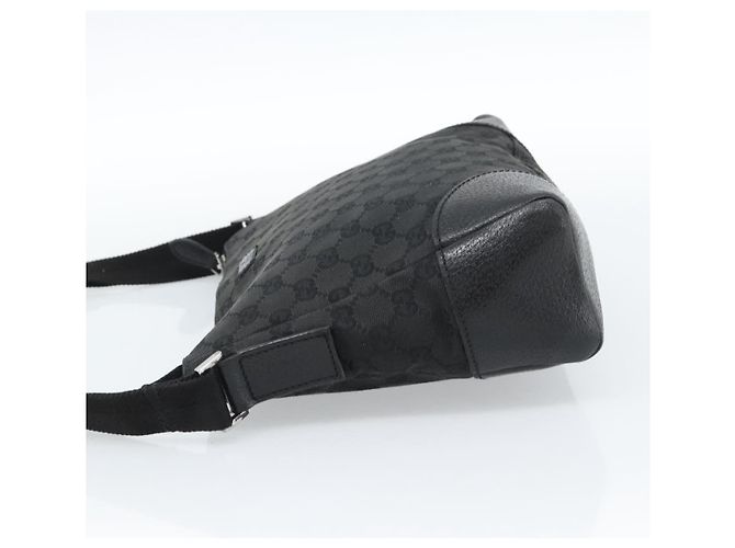Borsa a Spalla GUCCI GG Canvas Nera Argento 114273 Auth bs35495 Nero - vista 3