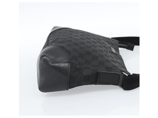 Borsa a Spalla GUCCI GG Canvas Nera Argento 114273 Auth bs35495 Nero - vista 4