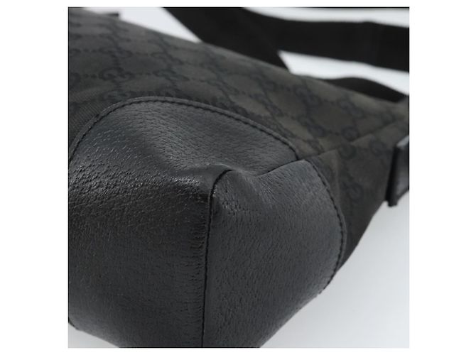 Borsa a Spalla GUCCI GG Canvas Nera Argento 114273 Auth bs35495 Nero - vista 9