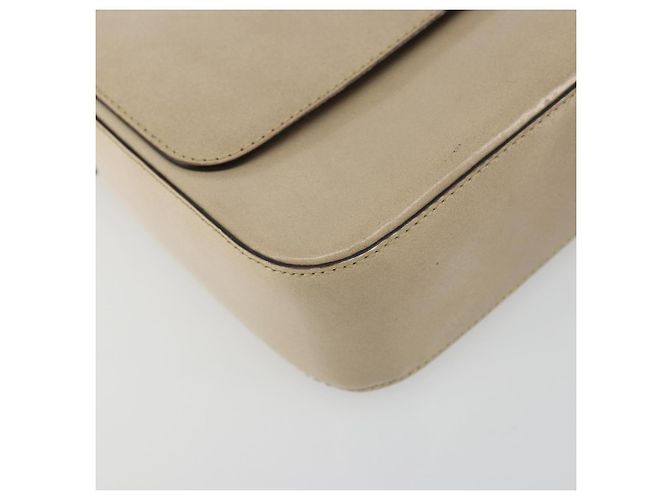 Borsa a tracolla PRADA in pelle verniciata Beige Argento Auth bs35591 - vista 14