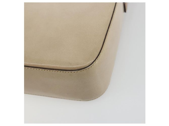 Borsa a tracolla PRADA in pelle verniciata Beige Argento Auth bs35591 - vista 15