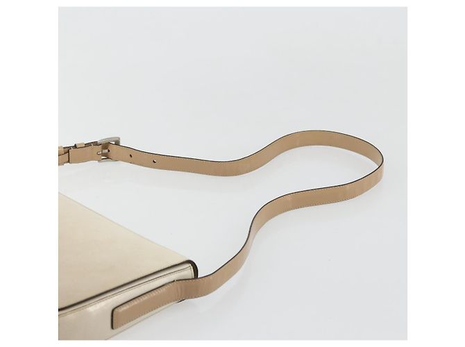 Borsa a tracolla PRADA in pelle verniciata Beige Argento Auth bs35591 - vista 8