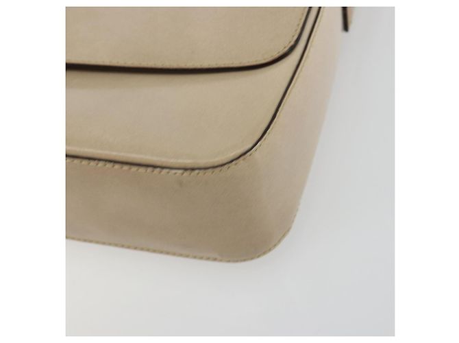 Borsa a tracolla PRADA in pelle verniciata Beige Argento Auth bs35591 - vista 9