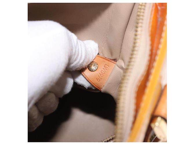 LOUIS VUITTON Borsa Monogram Vernis Houston Beige M91004 LV Auth ep14730 - vista 12
