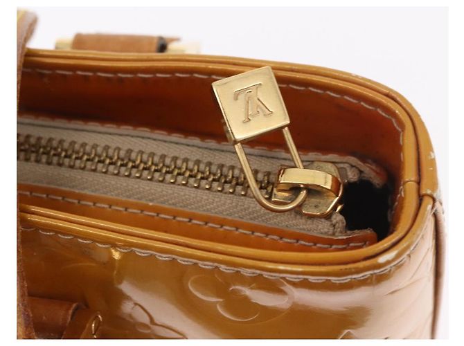 LOUIS VUITTON Borsa Monogram Vernis Houston Beige M91004 LV Auth ep14730 - vista 20