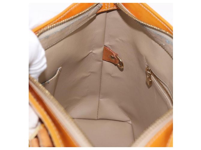 LOUIS VUITTON Borsa Monogram Vernis Houston Beige M91004 LV Auth ep14730 - vista 24