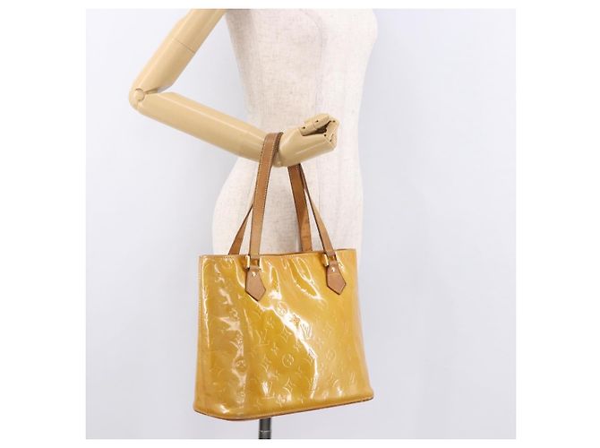 LOUIS VUITTON Borsa Monogram Vernis Houston Beige M91004 LV Auth ep14730 - vista 28