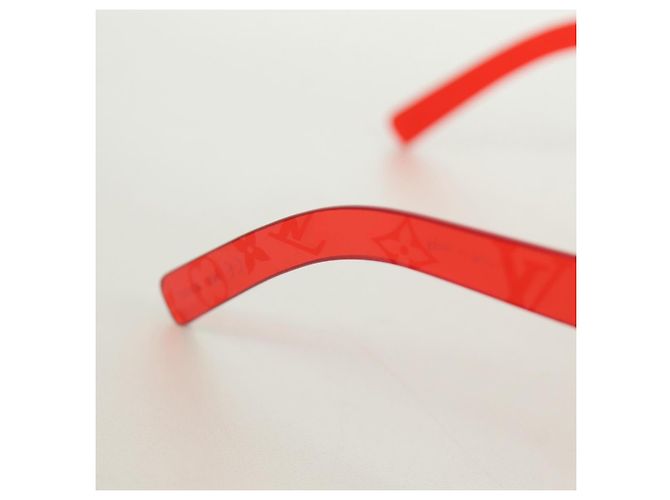 LOUIS VUITTON Gafas de sol Monogram LV x Supreme Citymark SP de plástico Auth 184270SM Roja - vista 14