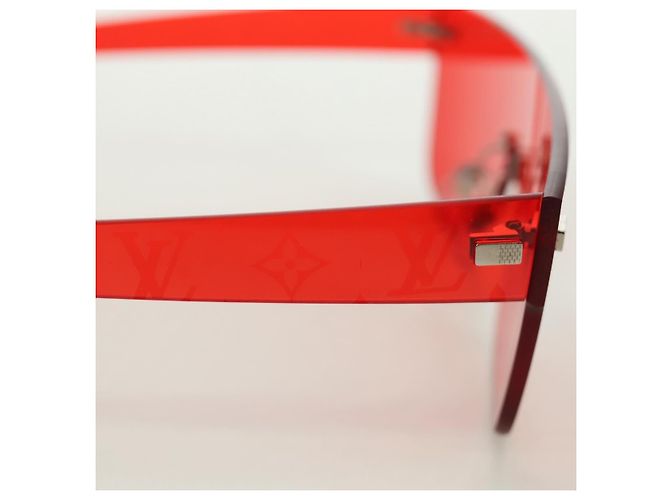 LOUIS VUITTON Gafas de sol Monogram LV x Supreme Citymark SP de plástico Auth 184270SM Roja - vista 15