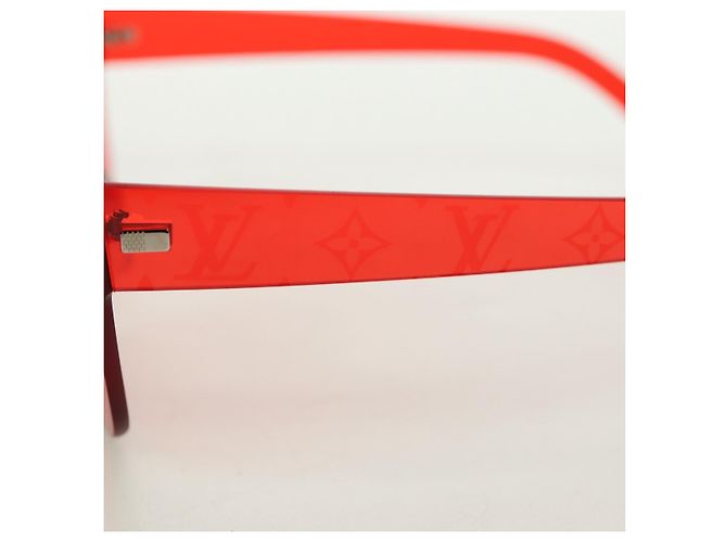 LOUIS VUITTON Gafas de sol Monogram LV x Supreme Citymark SP de plástico Auth 184270SM Roja - vista 17