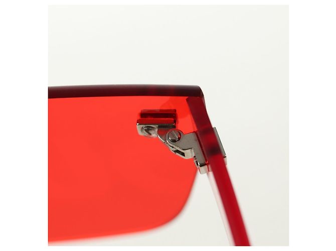 LOUIS VUITTON Gafas de sol Monogram LV x Supreme Citymark SP de plástico Auth 184270SM Roja - vista 20